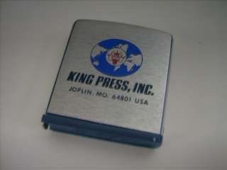 King Press Joplin Missouri ZIPPO Tape Measure Small  