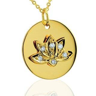 14K White Gold Lotus Buddhist Symbol Pendant Jewelry 