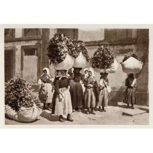  1928 Peasant Women Santiago de Compostela Spain UNUSUAL 