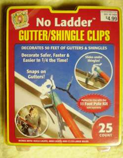 No ladder gutter/shingle Light Clip Xmas decor 25 pcs N  
