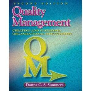 Quality Management (2nd Edition) 2nd Edition ( Hardcover ) by Summers 