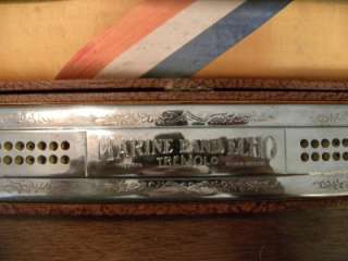 Rare Vtg No. 683 Quad Hohner Marine Band Echo Tremolo Harmonica in Box 