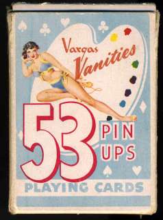 53 VARGAS VANITIES PIN UP PLAYING CARDS IN ORIGINAL BOX ALL DIFFERENT 