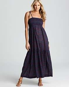 French Connection Ditsy Leaf Beach Maxi Dress