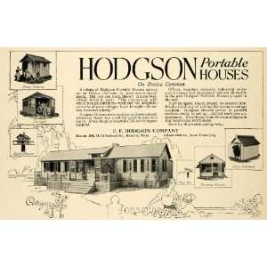 1920 Ad Hodgson Portable Houses Mobile Home Trailers Static Caravans 