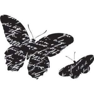  Butterfly Script   Rubber Stamps Arts, Crafts & Sewing
