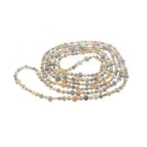   White Grey Yellow Peach Freshwater Pearl Necklace jewelmak Jewelry