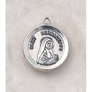  Sterling Silver Patron Saint Bernadette Medal Catholic 