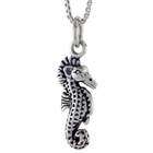   Silver Sterling Silver Sea Horse Pendant, 11/16 in. (17mm) tall