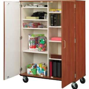  Mobile Classroom Storage Cabinet with Doors   Center 