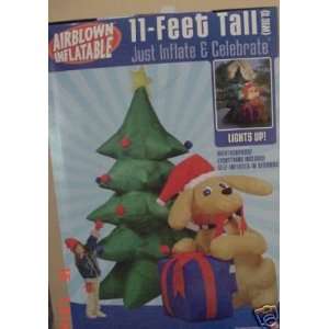    Airblown Inflatable 11 Ft Tall Dog and Tree