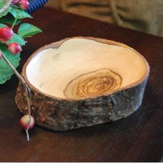 Hand Carved Olive Wood Oval Bowl 