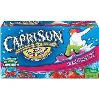 Capri Sun Juice Drink, Red Berry, 10 Count, 6 Ounce Pouches (Pack of 4 