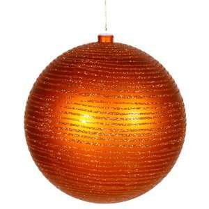  8 Burnish Orange Matte Glitter Ball: Home & Kitchen