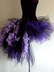Burlesque Tutu Skirt Purple Black Bustle Feathers 6 12 items in 