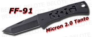 SOG Micron 2.0 Tanto Pocket Knife Plain FF91 CP  