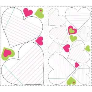   Heart Notepad Dry Erase Peel & Stick Wall Decals: Home Improvement