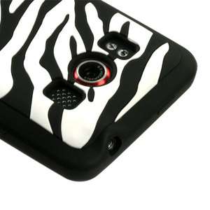   Zebra Soft Rubber Silicone Skin Gummy Gel Case Cover for HTC EVO 4G