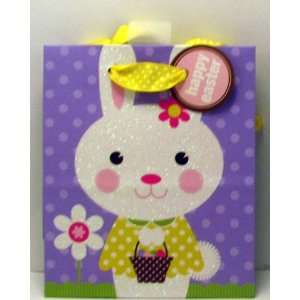  Easter EGB8619 Small Purple Glitter Bunny Gift Bag: Everything Else