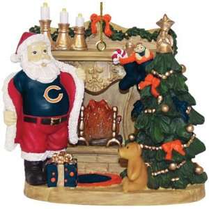 CHICAGO BEARS 3D Vignette Fireside Santa CHRISTMAS ORNAMENT by 