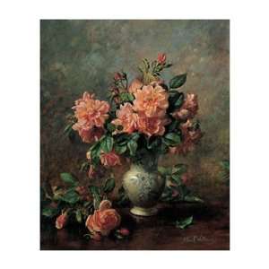  Still Life of Roses in a China Vase by Albert Williams 