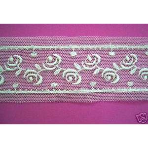  Netting Lace Insertion All Cotton Oyster White Sold By The 