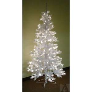   White Artificial Lighted Prelit Christmas Holiday Tree