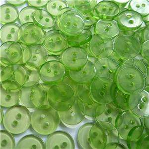 100 mixed transparent plastic sewing button lot Ø11mm  