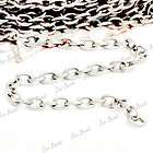   Iron Cable Silver Jewelry Unfinished Link Chains 0.9x3x5mm CH0113 5