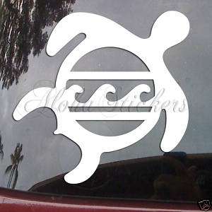 HONU WAVE Sea Turtle Vinyl Decal Window Sticker H103  