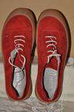 Walking Co Red Suede leather sport shoes,Made in ITALY,Pelle Vera 