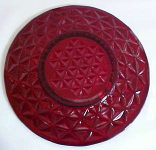 Imperial Mt Vernon Ruby Red Glass Plate 8 Inch Salad/Luncheon  