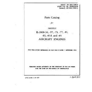   2800  34  85 Aircraft Engine Parts Manual: Pratt & Whitney: Books