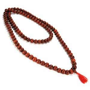 GENUINE ROSEWOOD MALA Prayer Bead Necklace 12mm NEW Natural Jewelry 