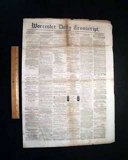 JEFFERSON DAVIS Wanted & Lincolns Murder 1865 Newspaper  