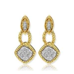    14k Yellow Gold Elegance 0.30 Carat Diamond Drop Earrings Jewelry