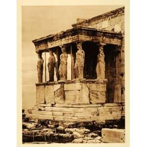  1926 Erechtheum Acropolis Porch Caryatids Maiden Column 
