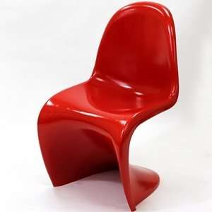  Verner Panton Style Chair in Red