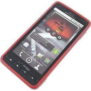  Hybrid TPU Back Cover for Motorola DROID X, Red & Clear 