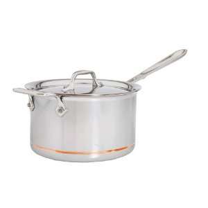 All Clad Copper Core 4 Qt. Sauce Pan With Loop And Lid  