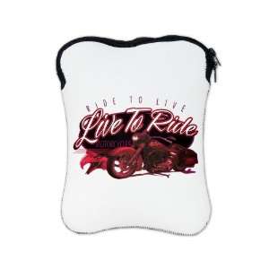  iPad 1 2 Sleeve Case 2 Sided Live to Ride Ride to Live 