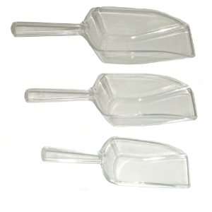  Scoops: 3 in Set Clear Plastic Scoops: Kitchen & Dining