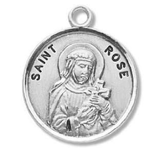  St. Rose   Sterling Silver Medal (18 Chain): Everything 