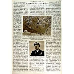   : 1951 NAVAL COMMANDER ADMIRAL ROBERT CARNEY MAP SEA: Home & Kitchen