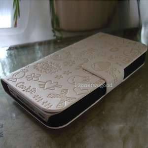 Luxury Lovely Magic Girl Flip PU Leather Case Cover For Iphone 4 4G 4S 