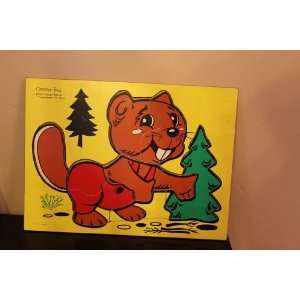 Happy Beaver Wood Childrens Puzzle (7 piece puzzle 