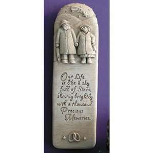   Stone OUR LIFE TOGETHER Poem Plaque Home Or Garden Concrete Sculpture
