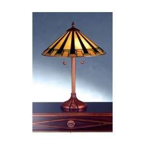   Copper Steppe Stained Glass / Tiffany Table Lamp from the Steppe Col