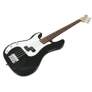  Crescent 46 Inch Left Handed Black Premium Electric Bass 