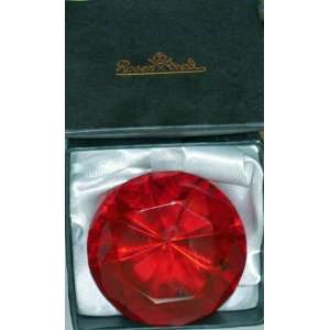  Rosenthal Ruby Red Diamond Crystal Paperweight